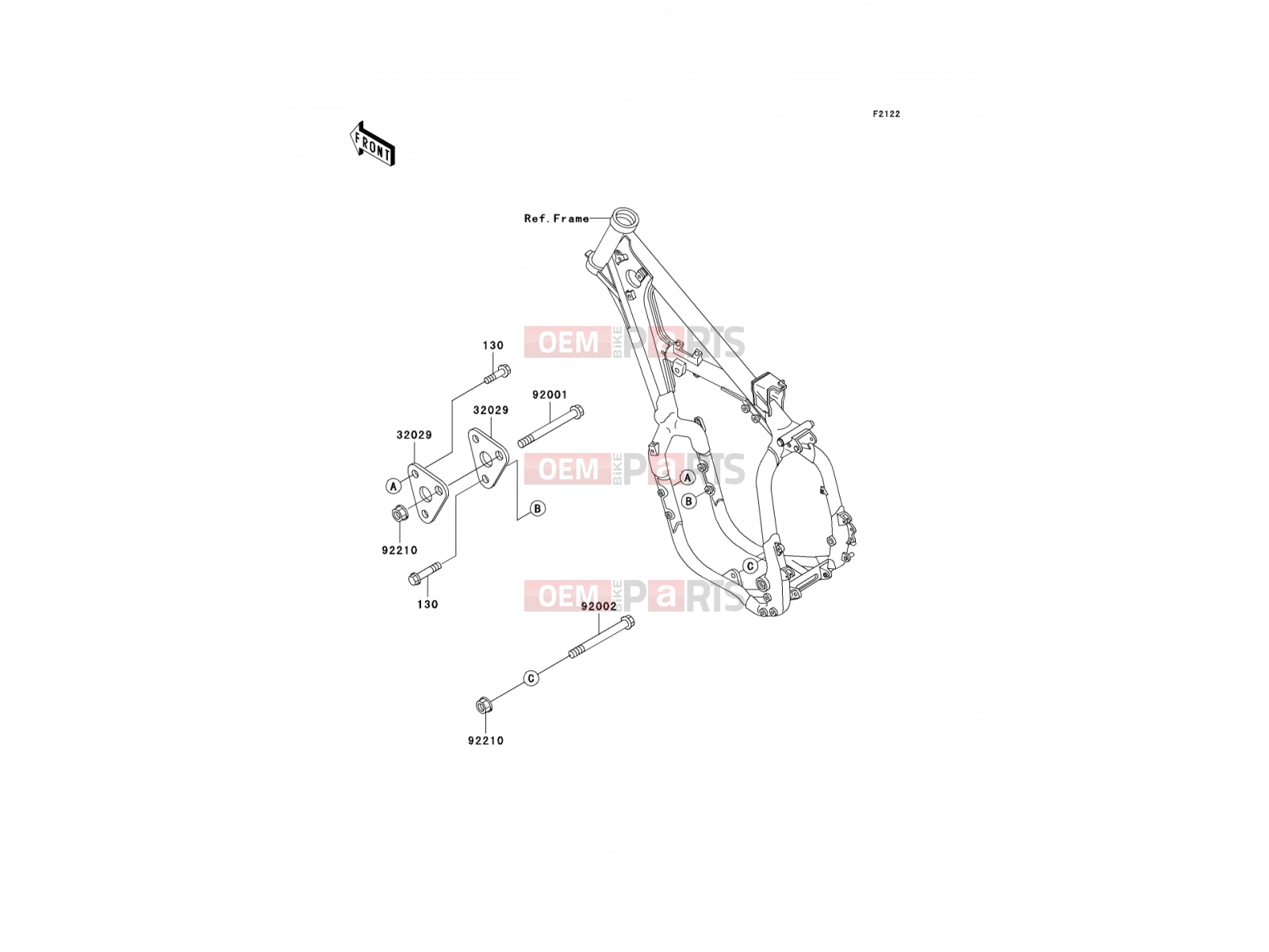 Engine Mount - Kawasaki KX500 (KX500-E12) 2000