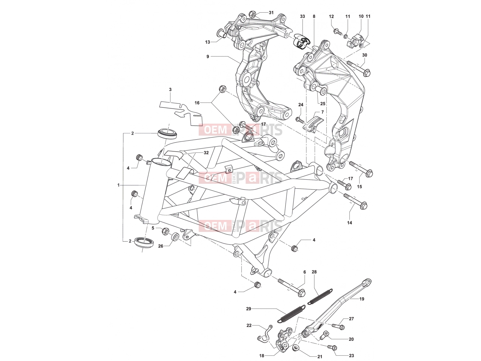MV Agusta Brutale 800 RR Frame Assembly