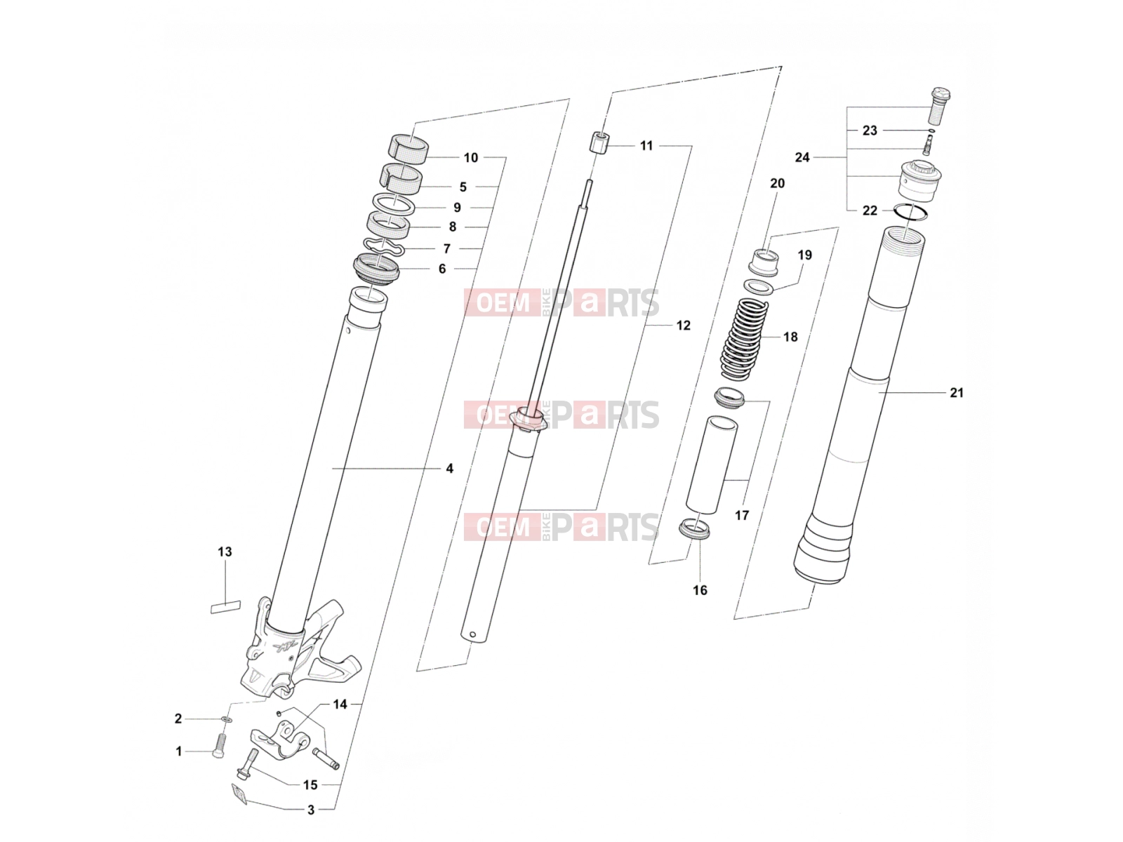 MV Agusta 2012 F4 RR Front Fork Right