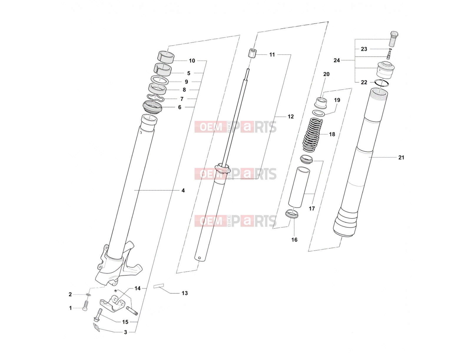 MV Agusta 2012 F4 RR Front Fork Left