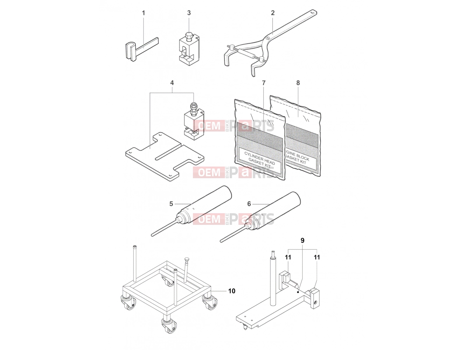 MV Agusta 2013-2015 F4 Service Tools Engine 2