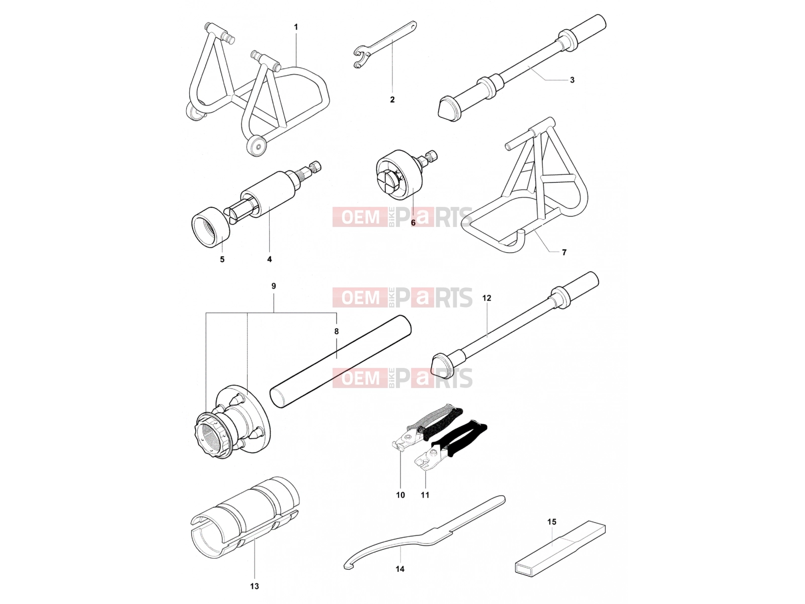 Service Tools Frame 1 - MV Agusta Rivale 800