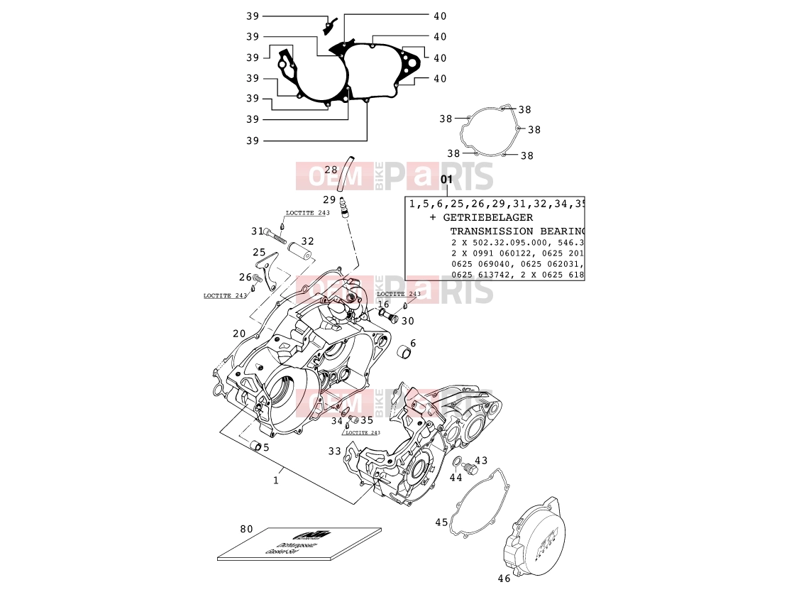 KTM 380 SX (650100) [US] 2000 ENGINE CASE|Engine|30