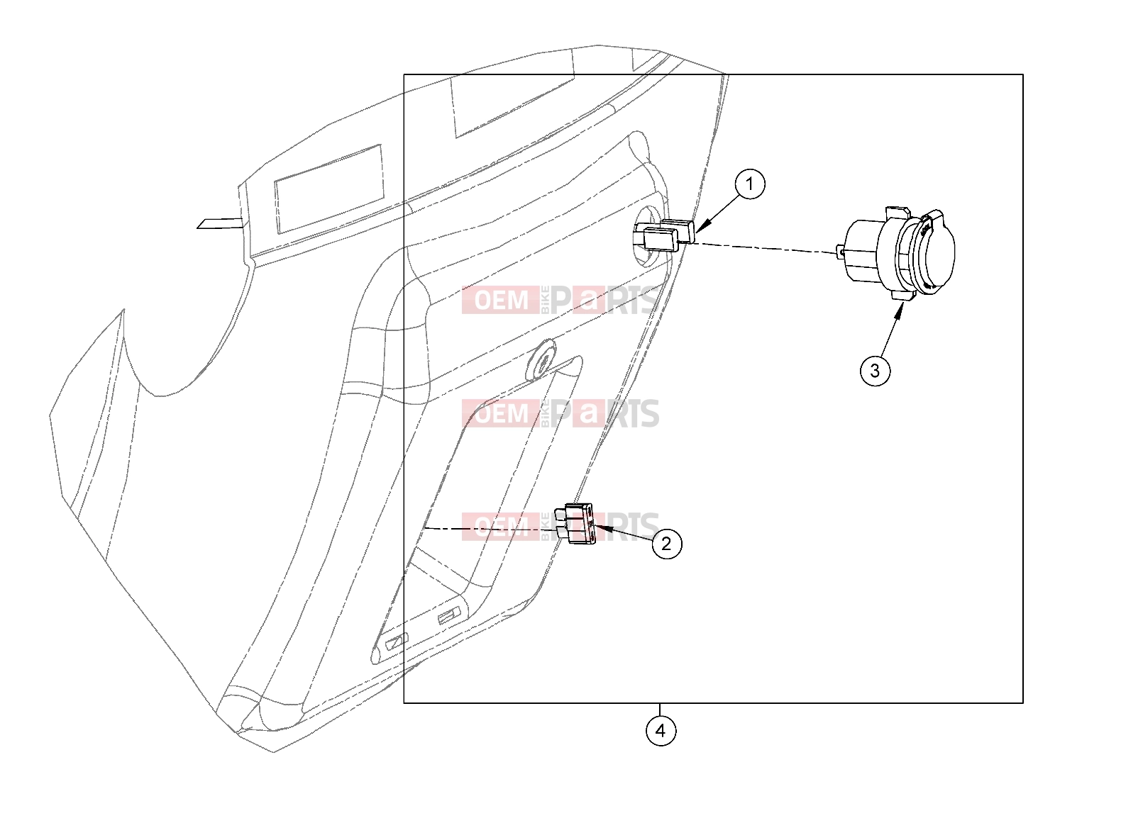 Polaris 2010 LEV GEM - E2/E4/E6/ES/EL/ELXD ELECTRICAL | ELECTRICAL, OPTIONS, ACCESSORY PLUG KIT - e2/e4/e6/eS/eL/eLXD (49GEMOPTIONS11PLUG)