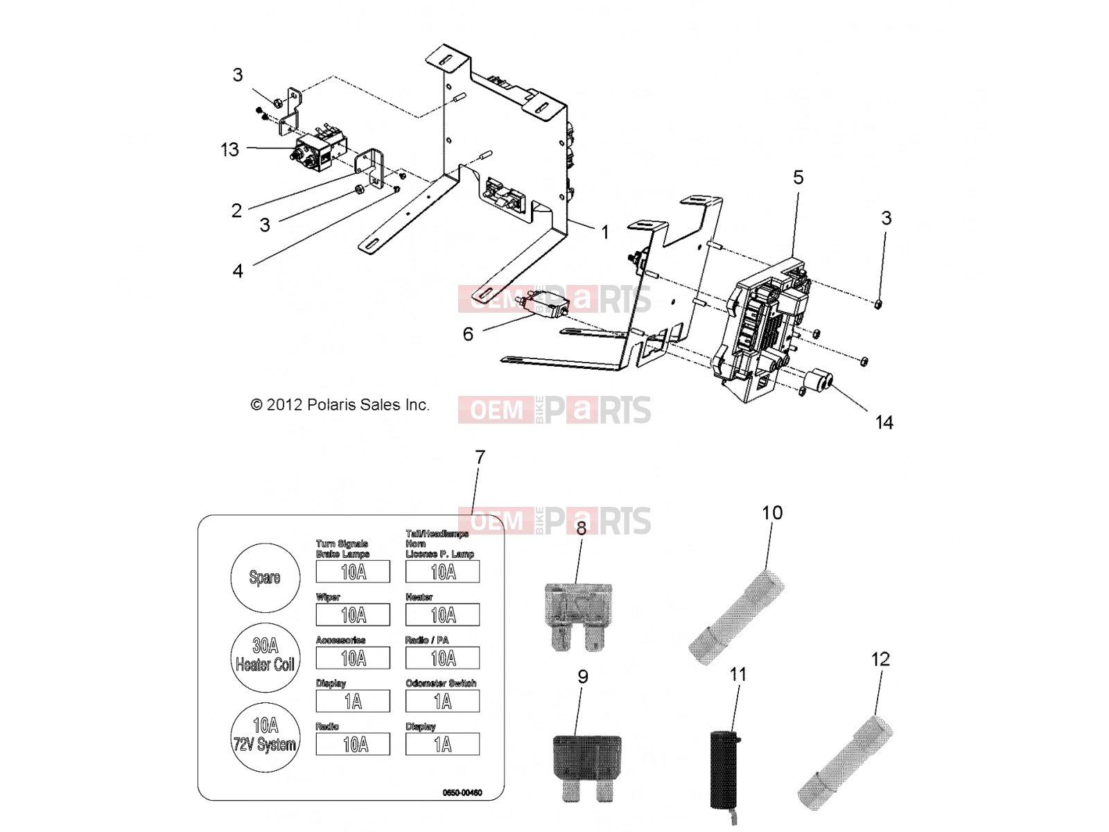 Polaris 2010 LEV GEM - E2/E4/E6/ES/EL/ELXD ELECTRICAL | ELECTRICAL, PSDM TO DASH SUPPORT - e2/e4/e6/eS/eL/eLXD (49GEMELECTRICAL11DASH)