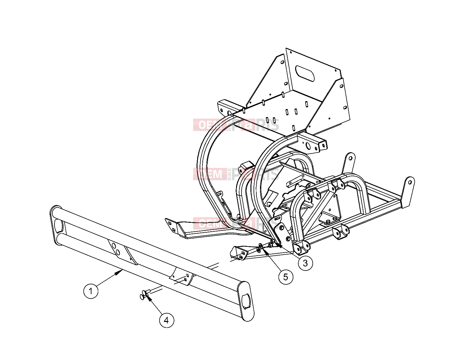 Polaris 2010 LEV GEM - E2/E4/E6/ES/EL/ELXD FRAME | FRAME, OPTIONS, BUMPER, FRONT, RUGGED - e2/e4/e6/eS/eL/eLXD (49GEMOPTIONS11BUMPERRGD)