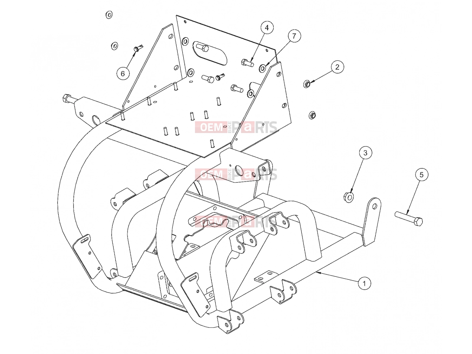 Polaris 2009 LEV GEM - E2/E4/E6/ES/EL/ELXD FRAME | FRAME, SUPPORT, FRONT - e2/e4/e6/eS/eL/eLXD (49GEMFRAME11FRT)