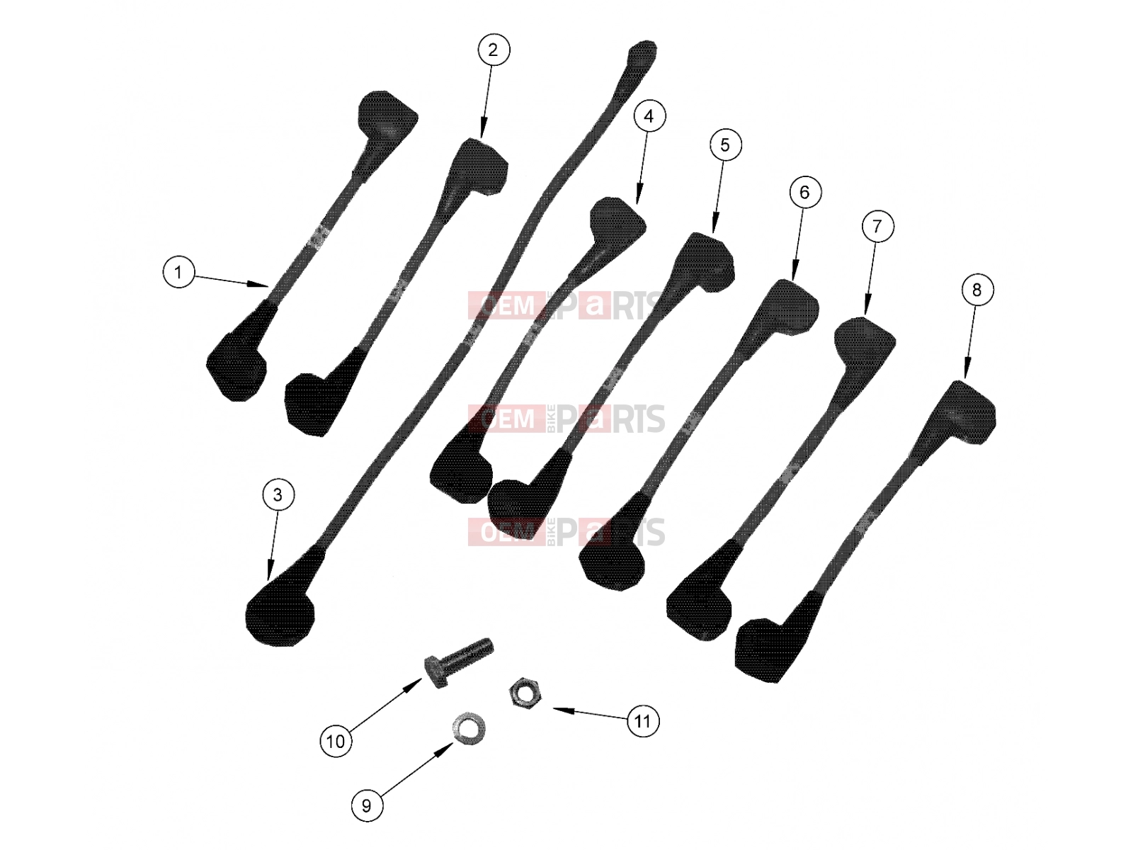 Polaris 2008 LEV GEM - E2/E4/E6/ES/EL/ELXD ELECTRICAL | ELECTRICAL, BATTERY INTERCONNECTS, NINE 8V BATTERIES - e6wSopt (49GEMELECTRICAL11BCABLEE6)