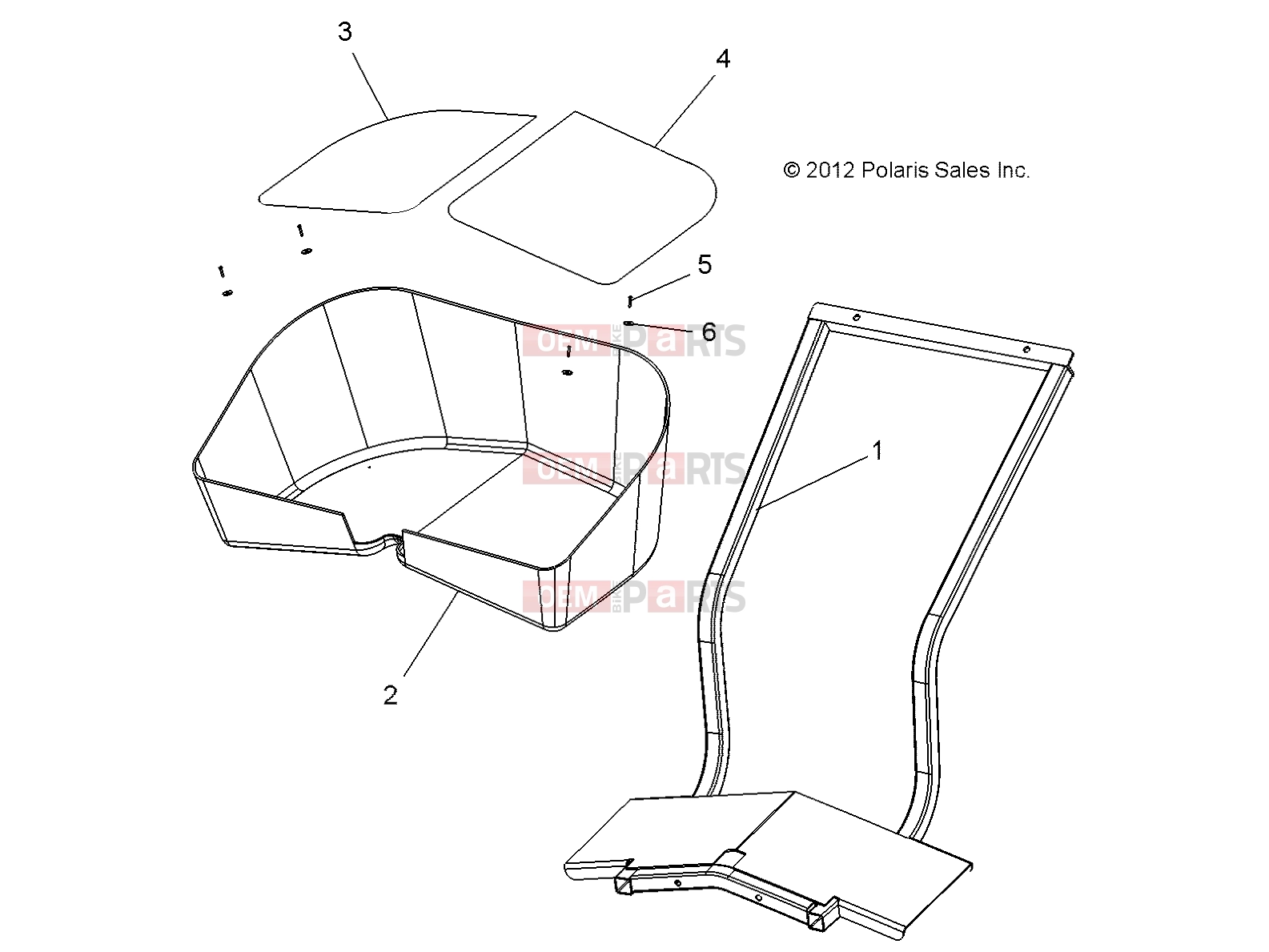 Polaris 2008 LEV GEM - E2/E4/E6/ES/EL/ELXD FRAME | FRAME, OPTIONS, LOWER FRAME LINKSBACK - e2/e4/e6 (49GEMOPTIONS11LINKSBACKE4)