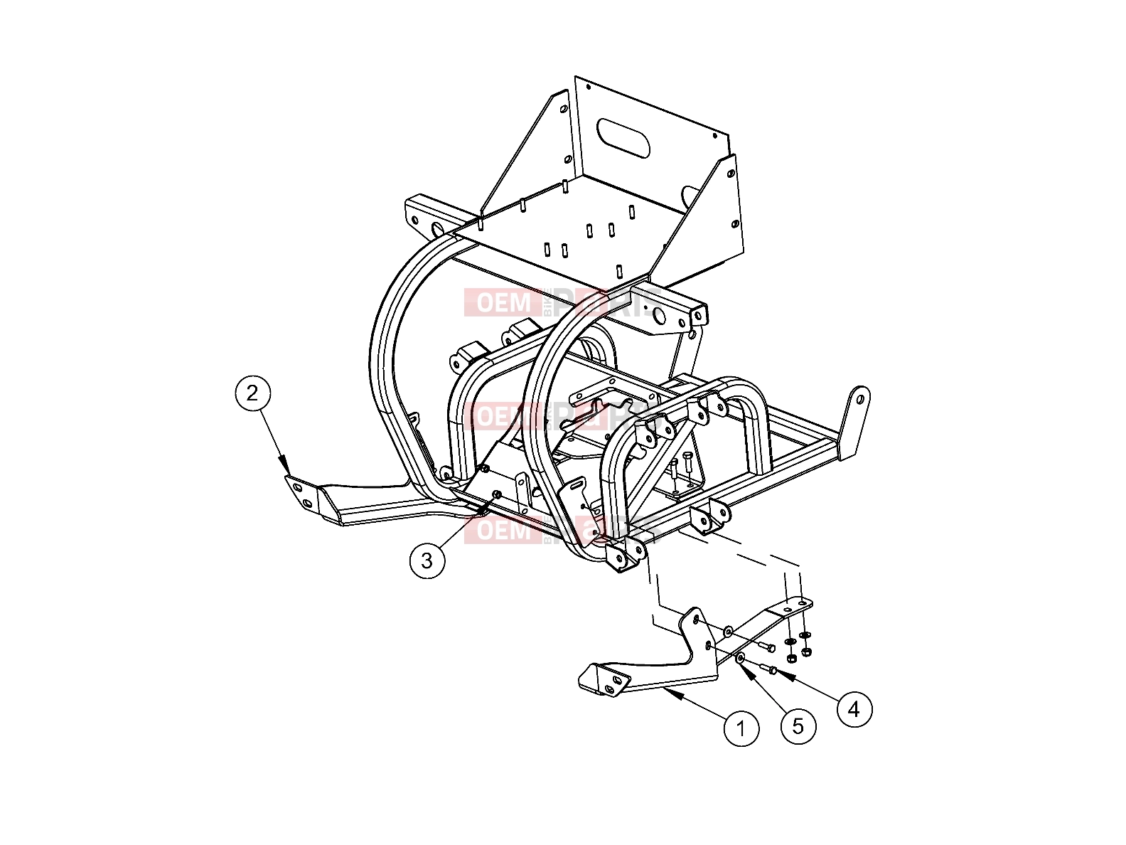 Polaris 2007 LEV GEM - E2/E4/E6/ES/EL/ELXD FRAME | FRAME, OPTIONS, BUMPER, MOUNT, FRONT, RUGGED - e2/e4/e6/eS/eL/eLXD (49GEMOPTIONS11BUMPERMT)
