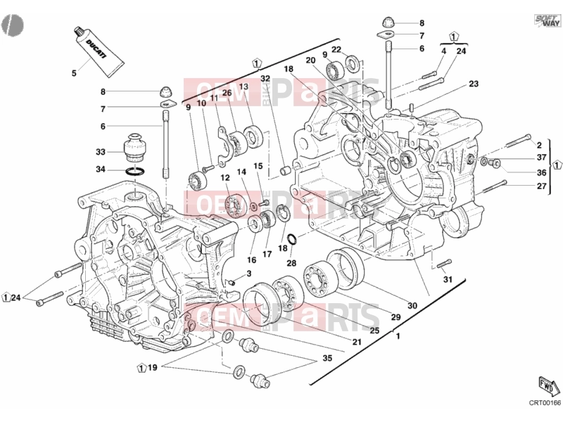 DUCATI 2005 Multistrada 1000 CRANKCASE » ENGINE CASE