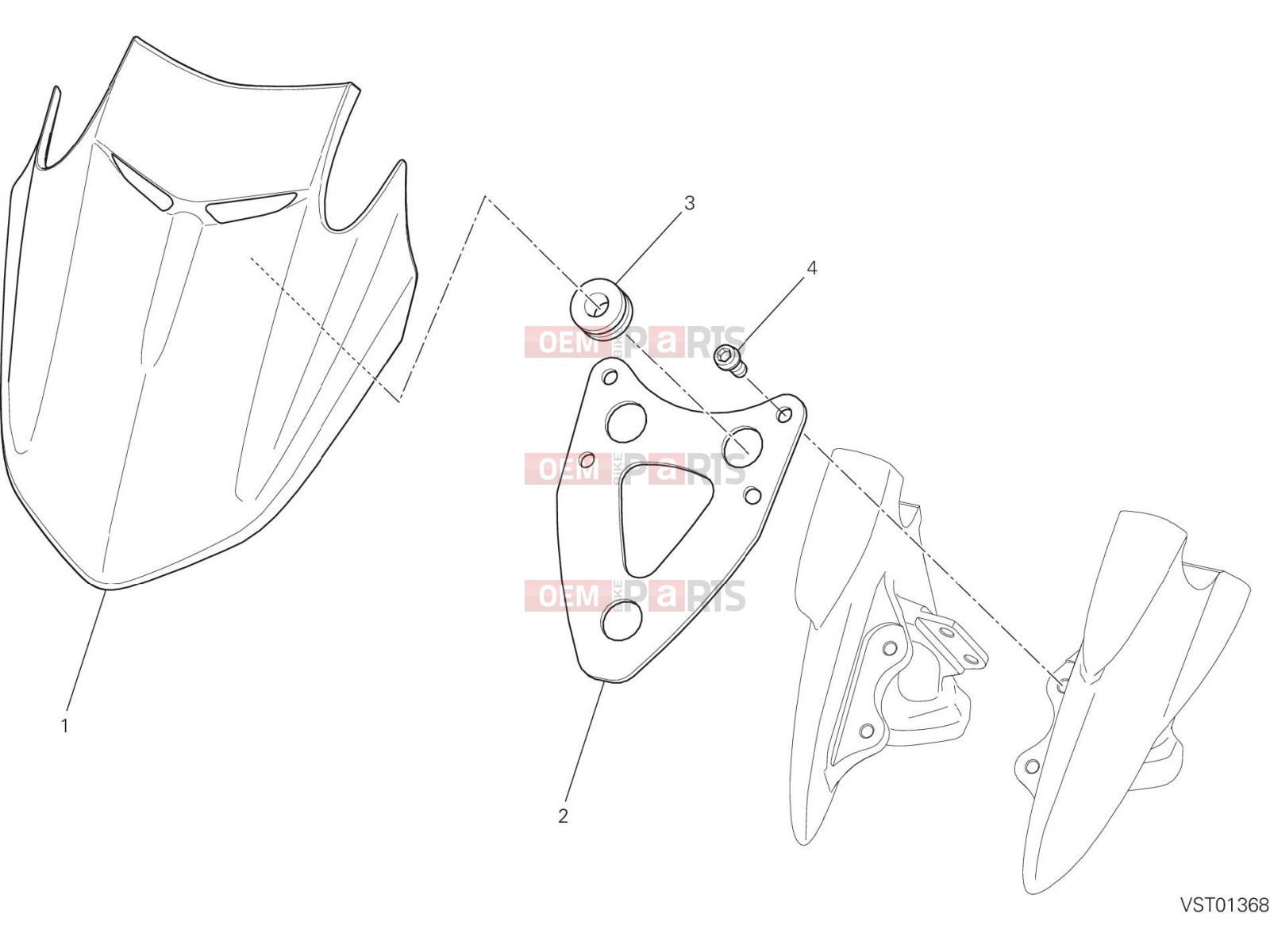 DUCATI 2015 Diavel WINDSHIELD [MOD:DVL]