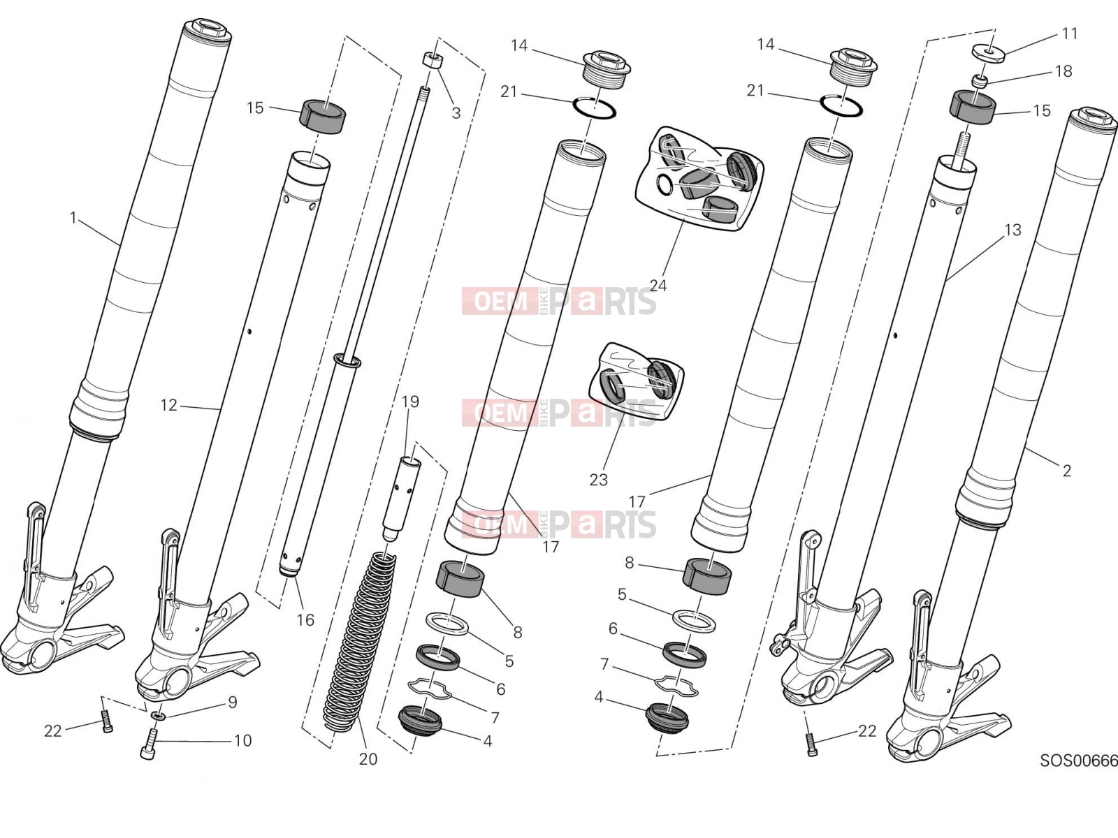 DUCATI 2015 Hyperstrada FRONT FORK [MOD:HYP STR;XST:AUS,EUR,FRA,JAP,TWN]