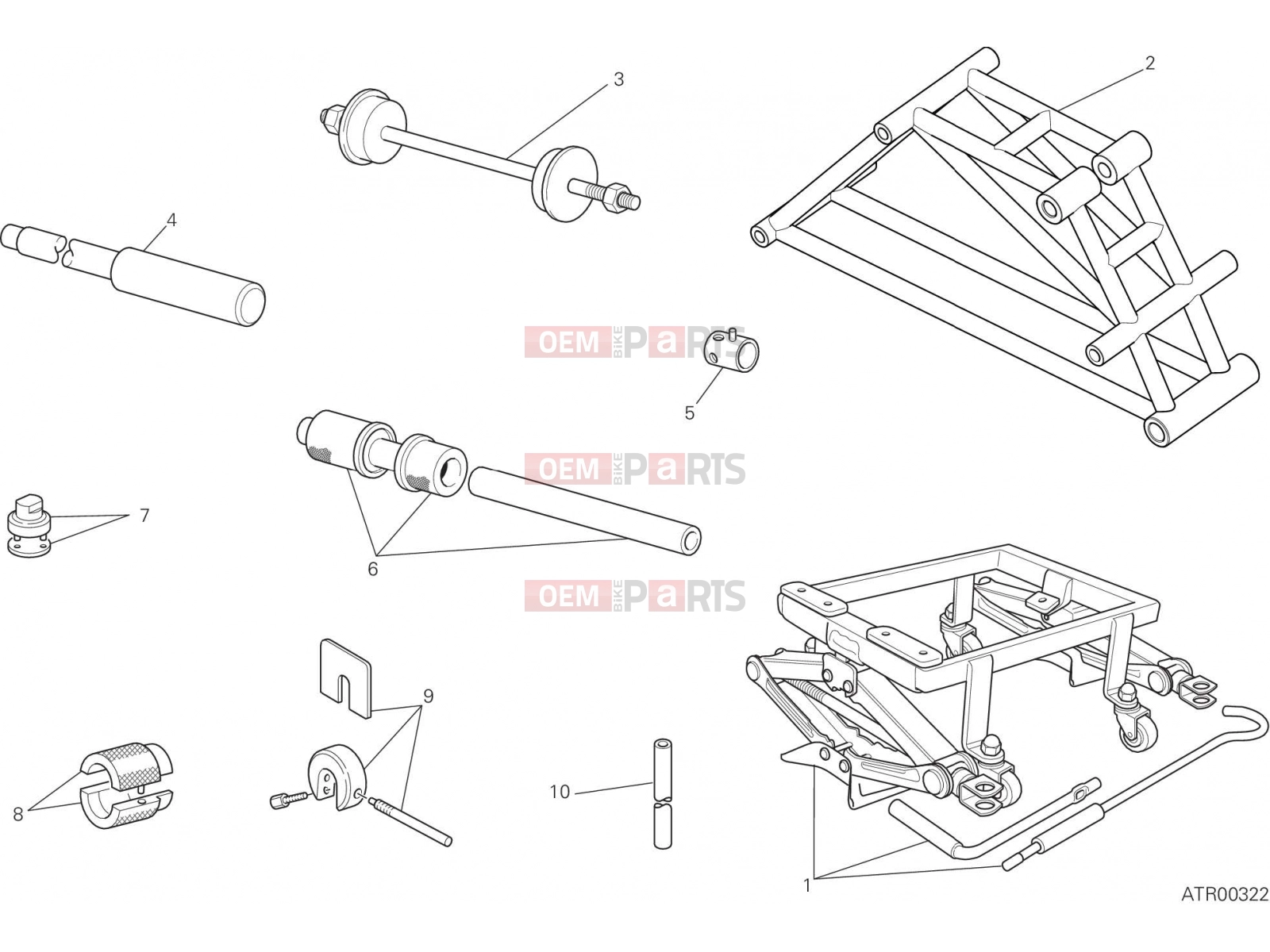 DUCATI 2015 Monster 821 WORKSHOP SERVICE TOOLS, FRAME [MOD:M 821]