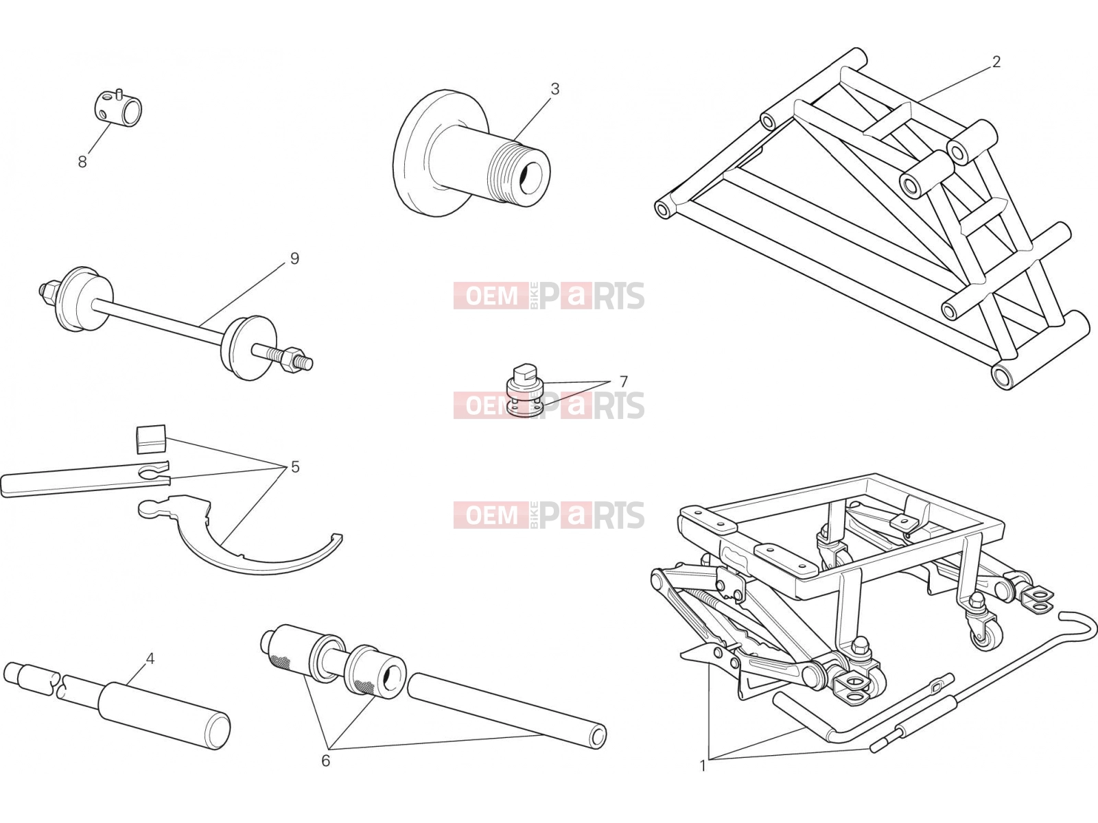 DUCATI 2017 Monster 1200 S WORKSHOP SERVICE TOOLS, FRAME [MOD:M 1200S]