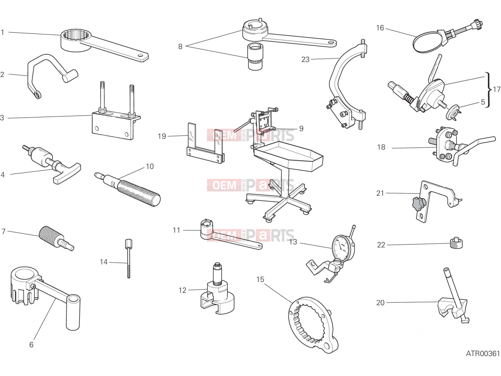 DUCATI 2019 Monster 797+ WORKSHOP SERVICE TOOLS, ENGINE [MOD:M 797]