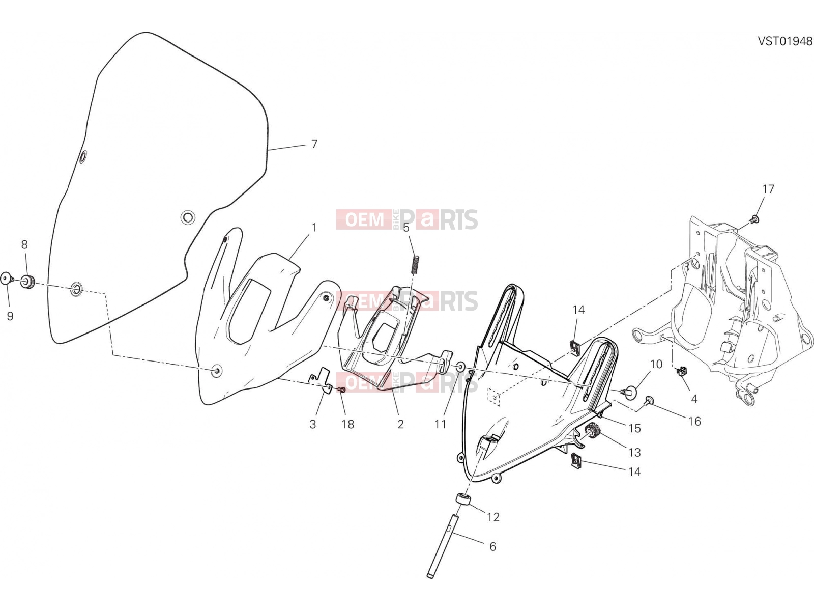 DUCATI 2019 Multistrada 950 S WINDSHIELD [MOD:MS950S]