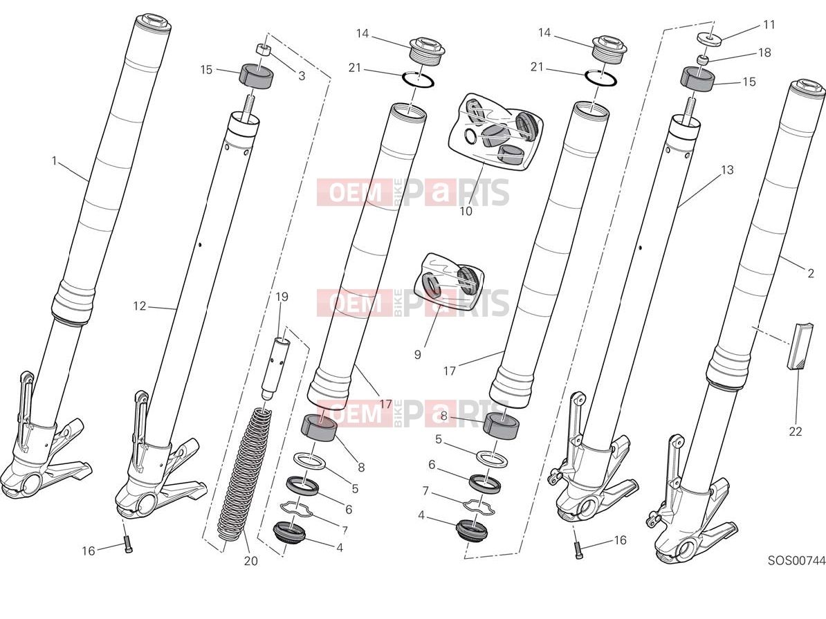 DUCATI 2020 Monster 821 FRONT FORK [MOD:M 821]
