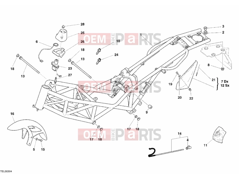 DUCATI 2005 Monster 620 Dark Single Disc FRAME » FRAME