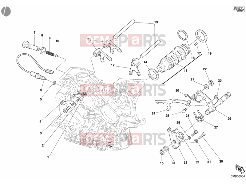 DUCATI 2004 998 Final Ed. SHIFT CAM - FORK » FRONT SUSPENSION