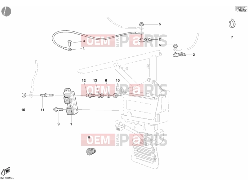 DUCATI 2004 998 Final Ed. Single-Seat ENGINE CONTROL UNIT » HANDLE BAR