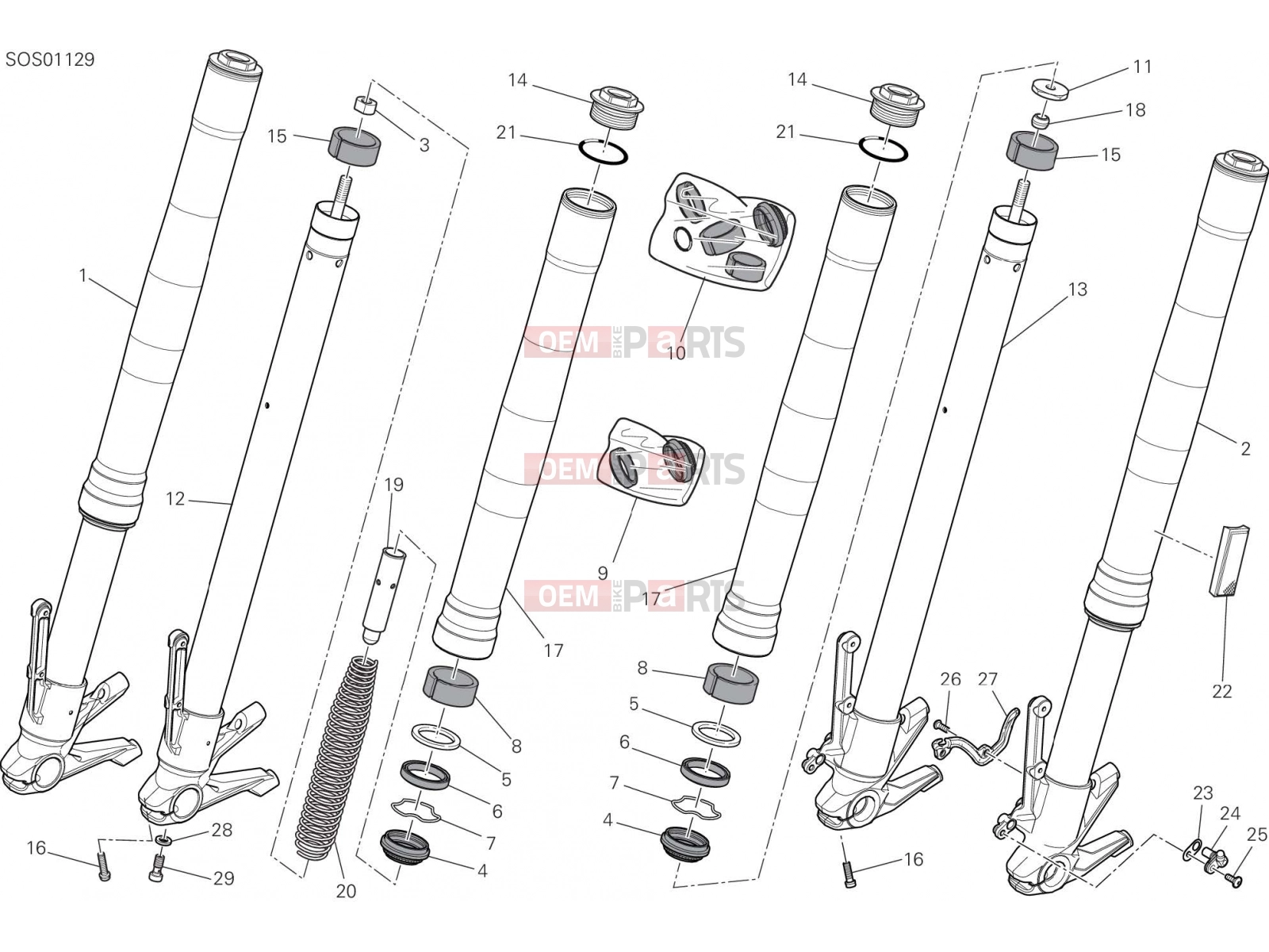 DUCATI 2021 Monster FRONT FORK [MOD:M937]