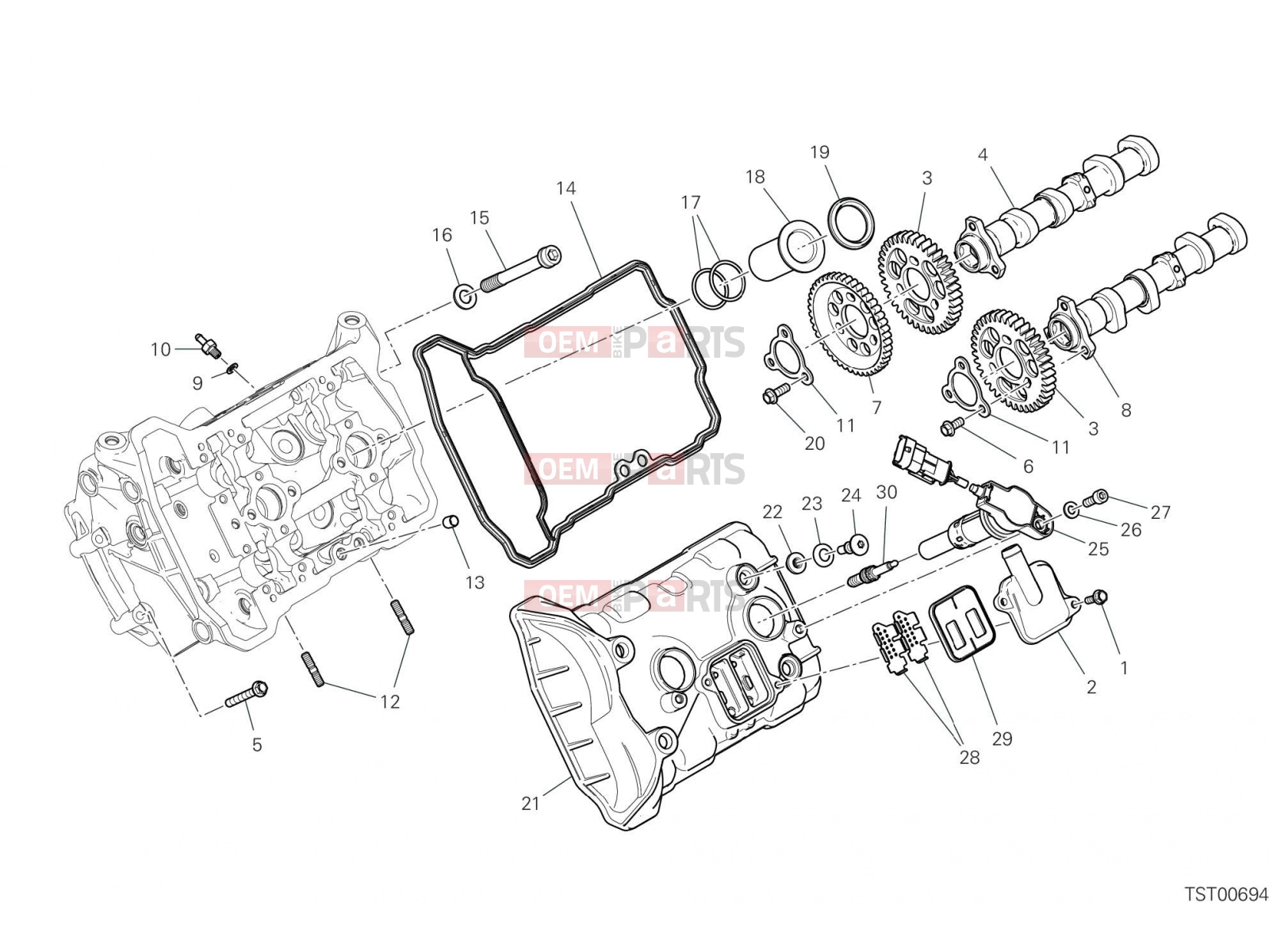 DUCATI 2021 Multistrada V4 FRONT HEAD - TIMING SYSTEM [MOD:MSV4]