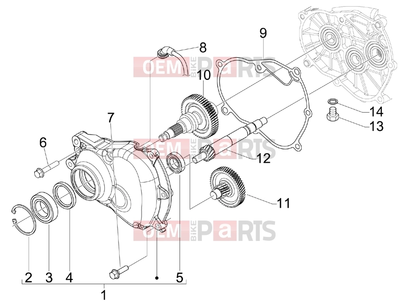 Engine » Reduction unit - Piaggio Beverly 300 IE ABS 2020