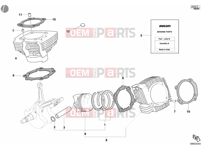 DUCATI 2003 Multistrada 1000 CYLINDER - PISTON » ENGINE CASE
