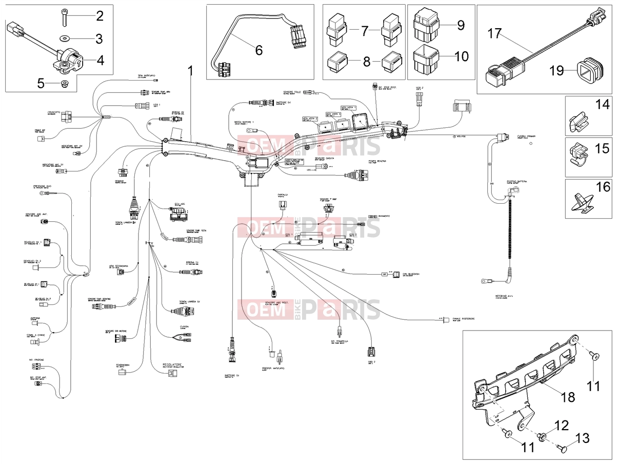 Electrical systems » Central electrical system - Motoguzzi V85 TT 2020