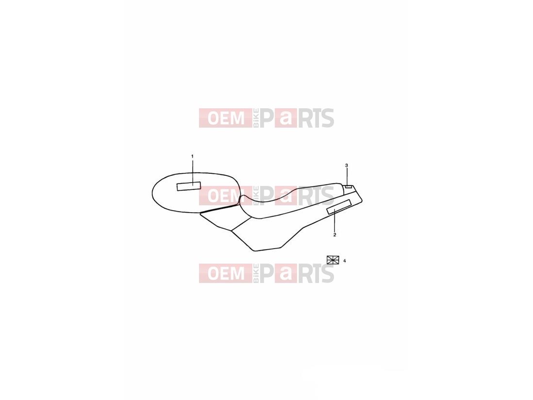 Triumph 1994 TRIDENT Decals Cherry Black
