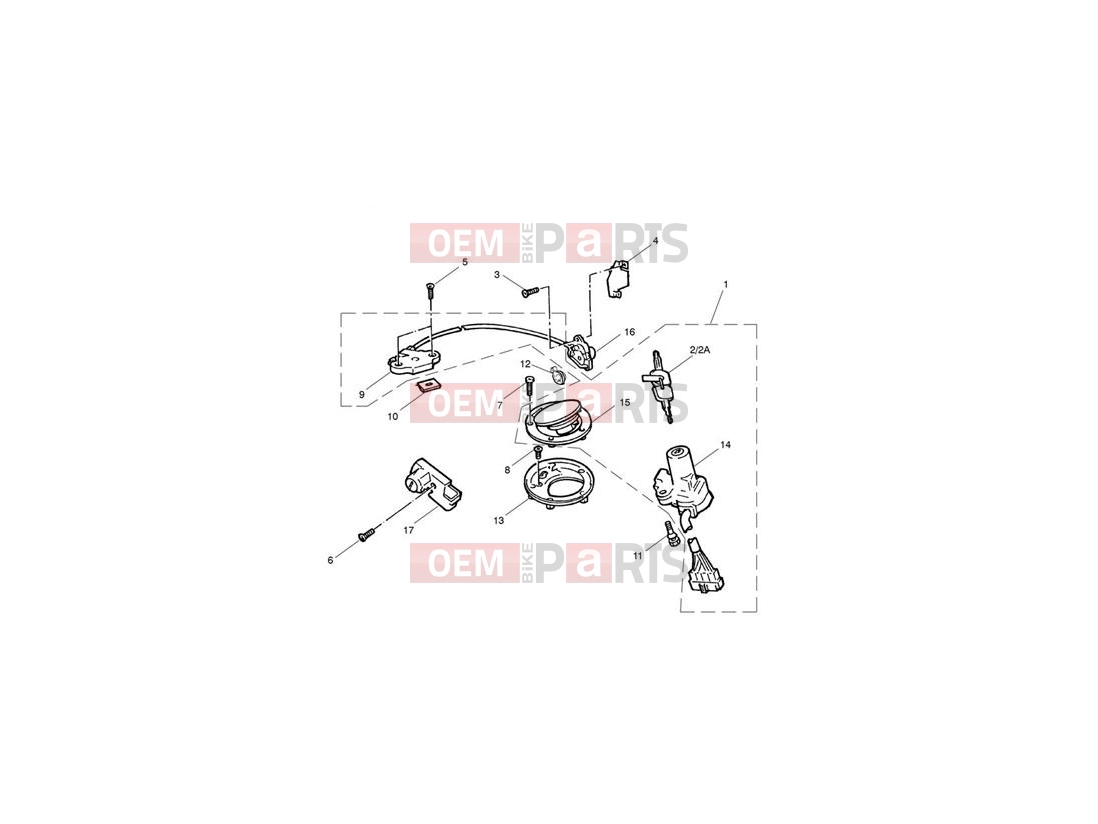 Triumph 1994 TRIDENT Ignition Switch & Lock Set