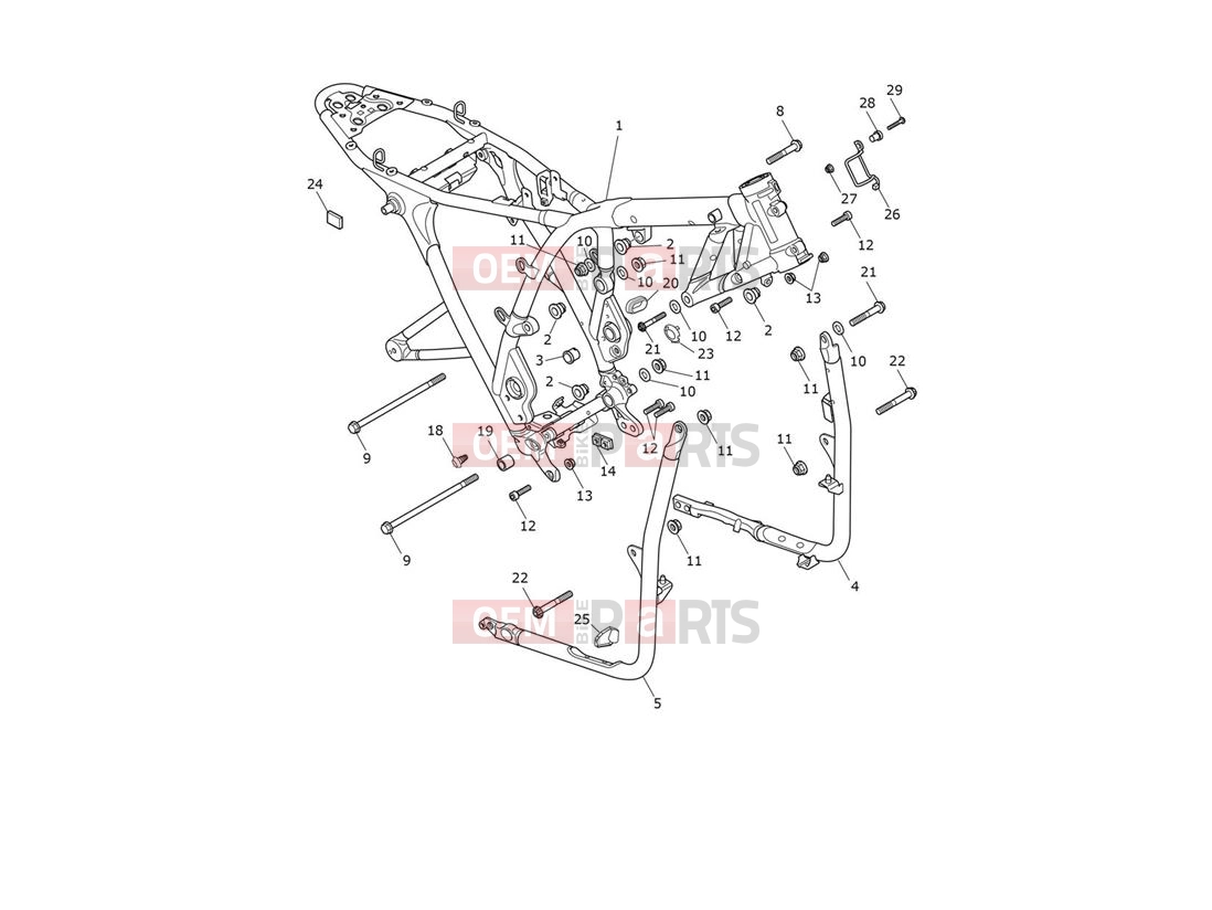 Triumph 2020 Thruxton RS Main Frame Assembly