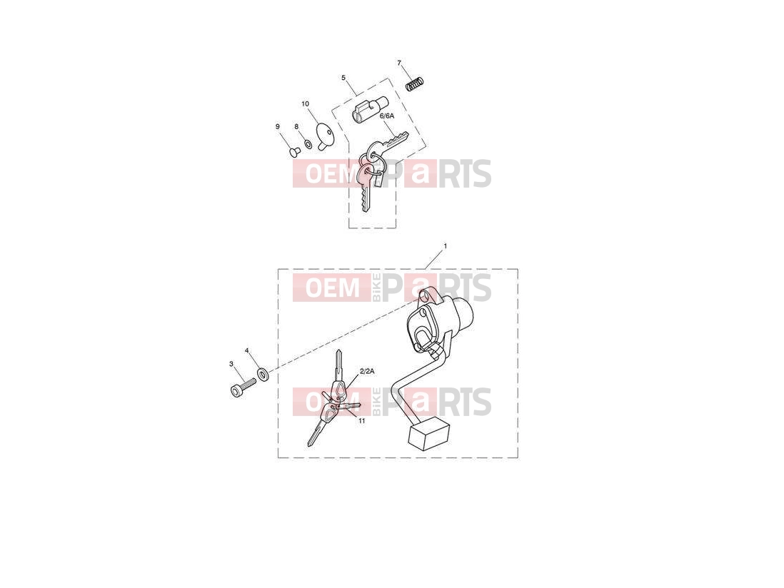 Triumph 2010 SPEEDMASTER EFI Ign Switch & Steer Lock 439975