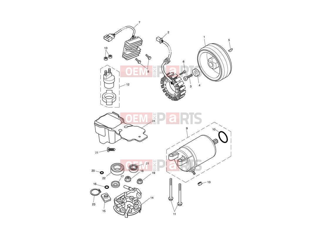 Triumph 2011 SPEEDMASTER EFI Starter & Alternator