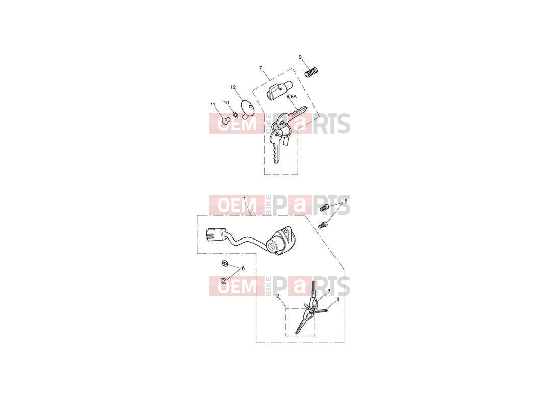 Triumph 2013 SPEEDMASTER EFI Ign Switch & Steer Lock 439976