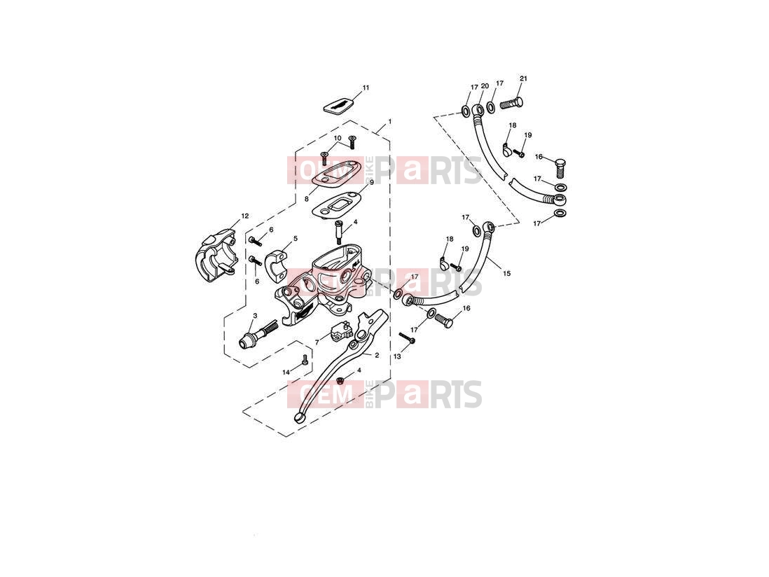 Triumph 2013 SPEEDMASTER EFI Front Master Cylinder & Hoses