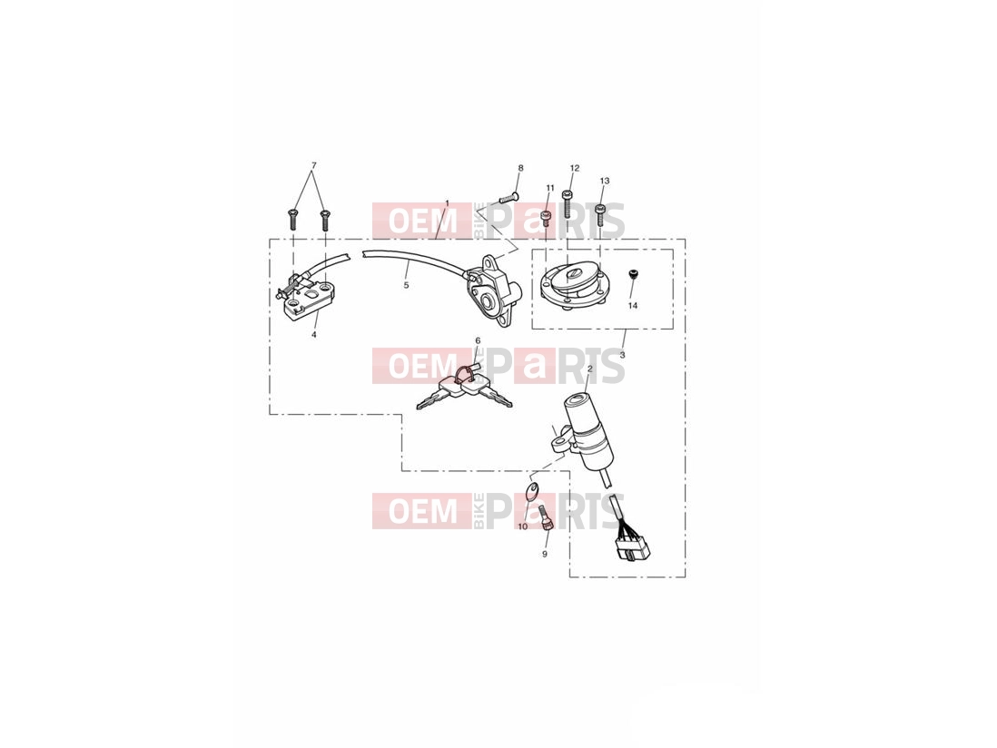 Triumph 2001 TT600 Ignition Switch & Lock