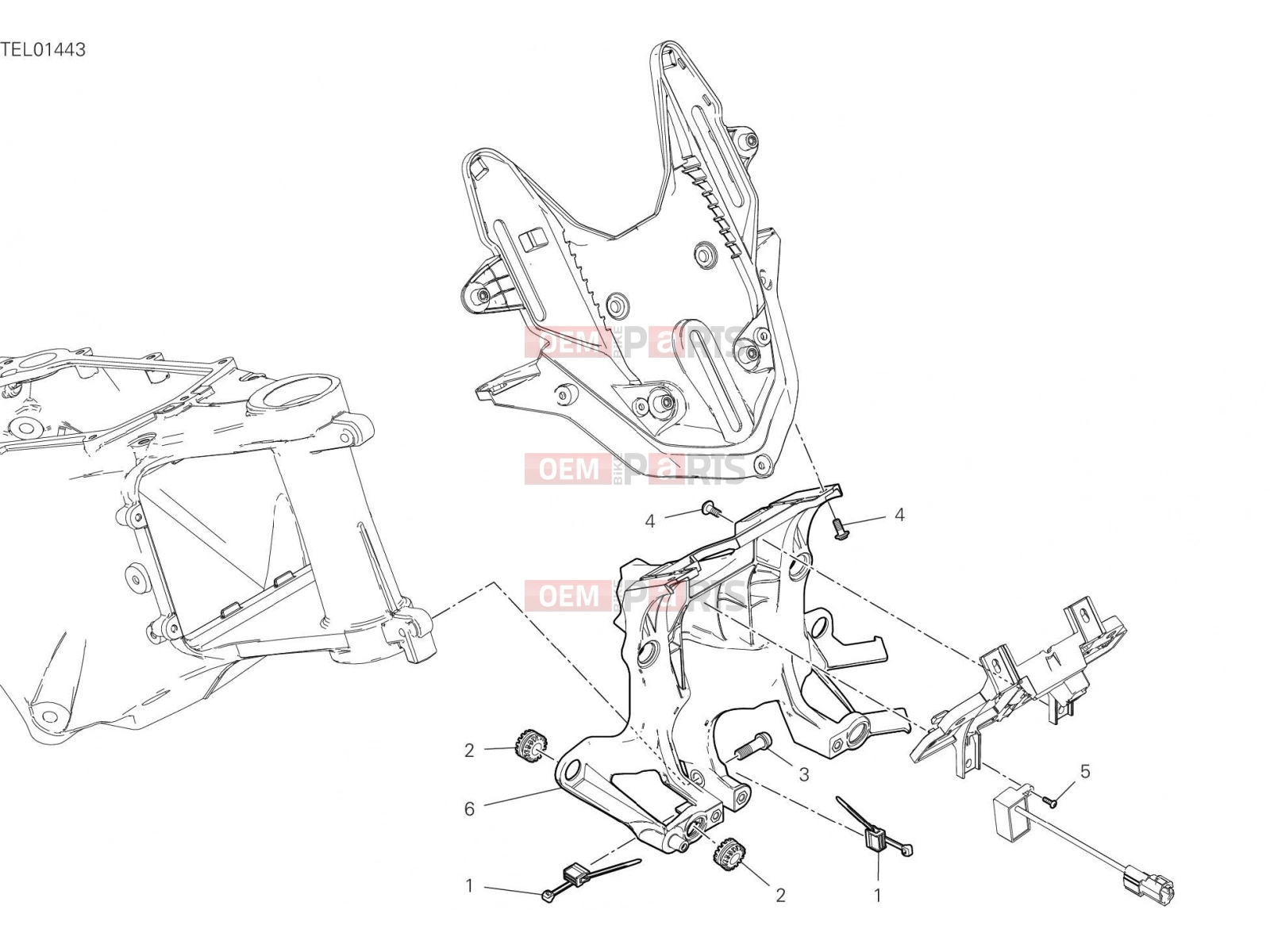 DUCATI 2022 Multistrada V4 FRONT SUBFRAME