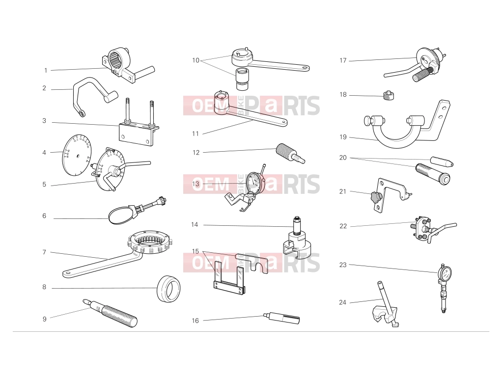 DUCATI 2009 Monster 1100 Workshop service tools