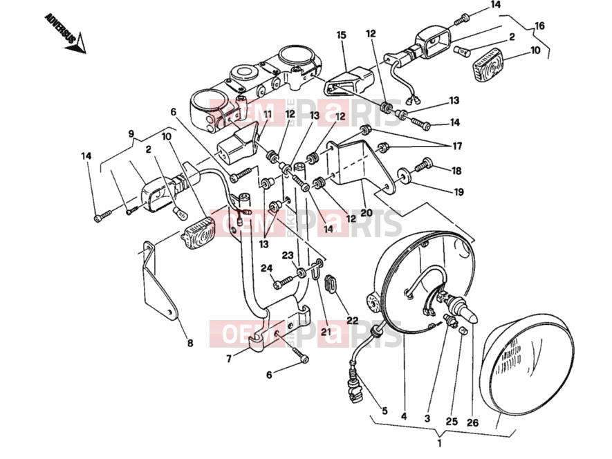 DUCATI 2002 Monster 400 HEADLIGHT » LIGHTING SYSTEM