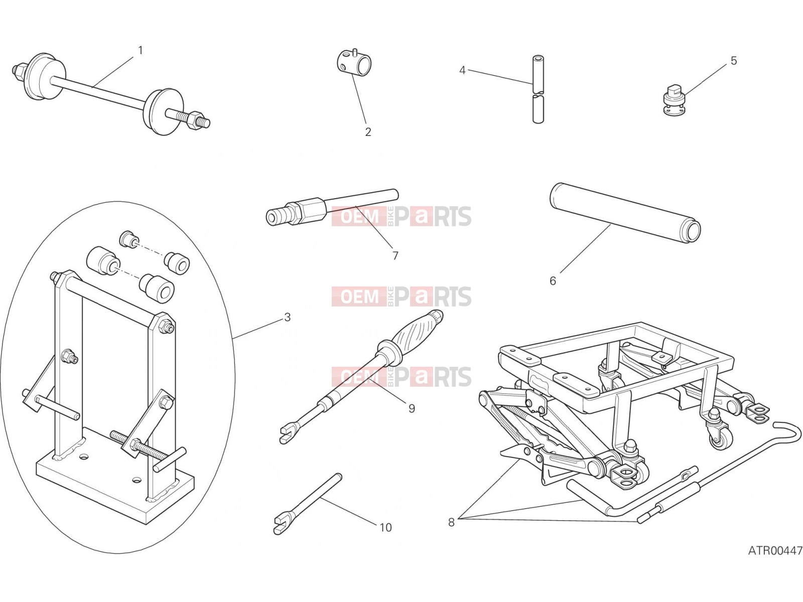 DUCATI 2023 DesertX WORKSHOP SERVICE TOOLS (FRAME)