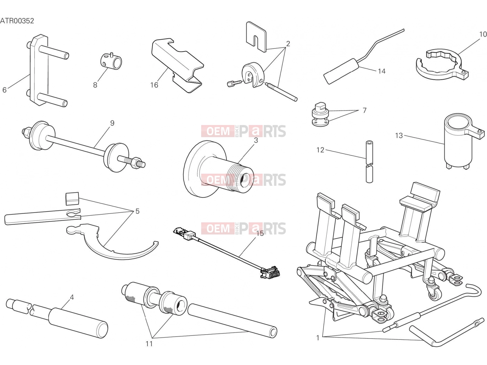 DUCATI 2020 Multistrada 1260 WORKSHOP SERVICE TOOLS [MOD:MS1260]