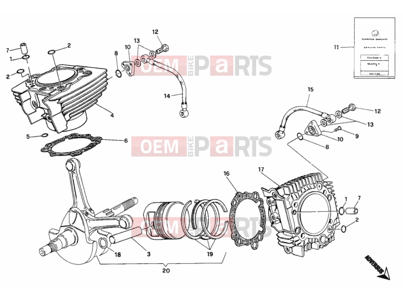DUCATI 2002 Monster 900 CYLINDER - PISTON » ENGINE CASE