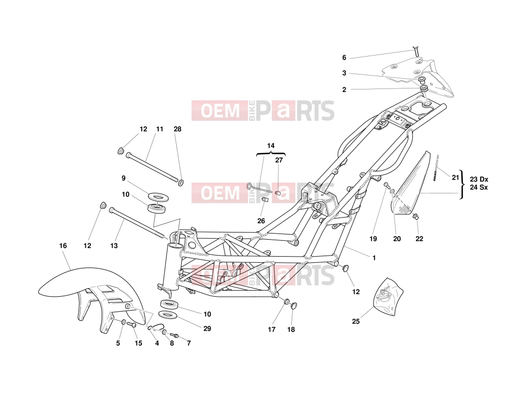 DUCATI 2000 Monster 600 FRAME