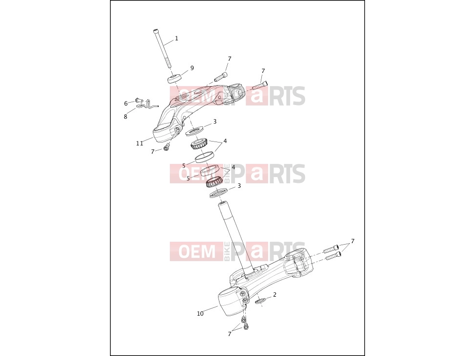 Harley-Davidson 2018 SOFTAIL SOFTAIL FAT BOB  - FXFB FORK BRACKETS, FRONT - FXBR, FXBRS