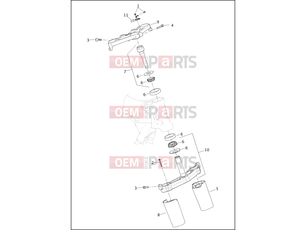 Harley-Davidson 2017 TRIKE FREEWHEELER  - FLRT FORK BRACKETS, FRONT