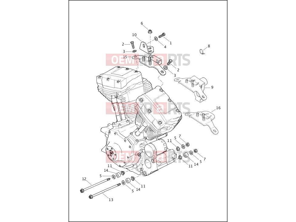Harley-Davidson 2014 SOFTAIL FAT BOY  - FLSTF ENGINE MOUNTS