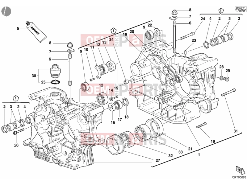 DUCATI 2001 Monster S4 CRANKCASE » ENGINE CASE