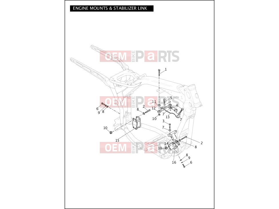 Harley-Davidson 2012 DYNA DYNA SWITCHBACK  - FLD ENGINE MOUNTS & STABILIZER LINK